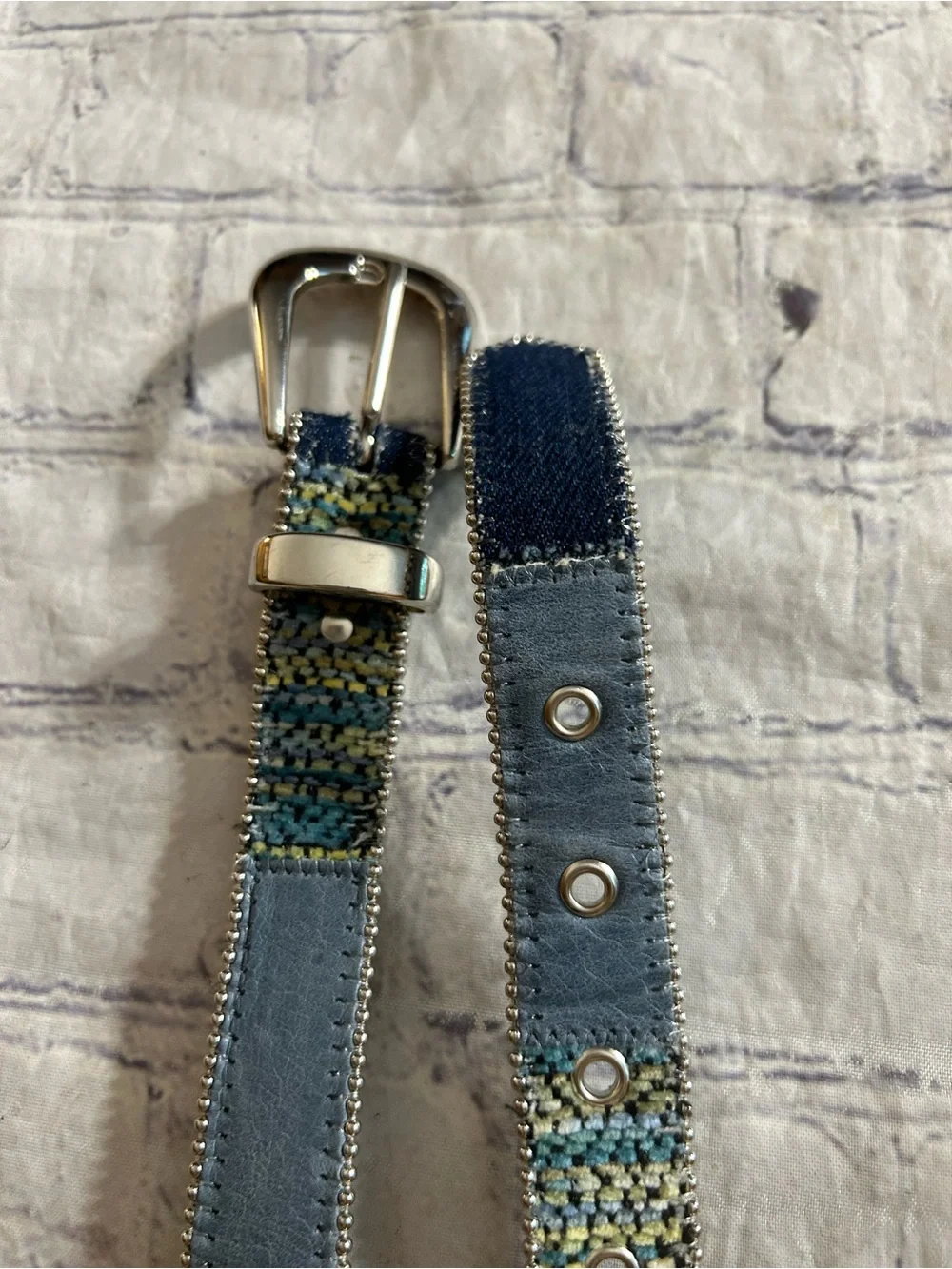 VINTAGE ELITE(2) BOHO & (1) COLOR BLOCK VTG DENIM  STYLE WOMEN’S BELTS